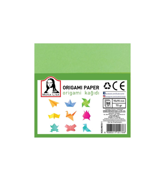 Südor Origami Kağıdı 9x9 70g 50 Yaprak