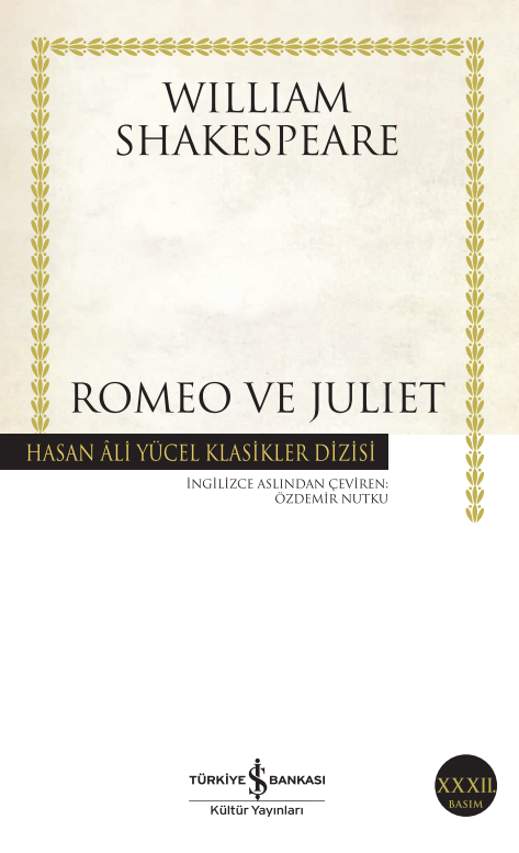 Romeo ve Juliet Hasan Ali Yücel Klasikleri