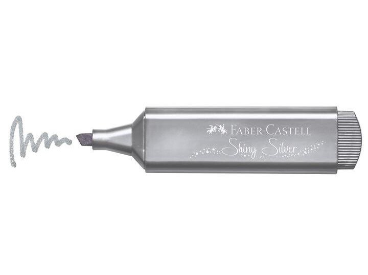 Faber-Castell Fosforlu Kalem 1546 Metalik Gümüş