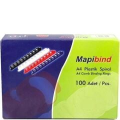 Mapibind Plastik Spiral 38 mm Siyah 50 Adet