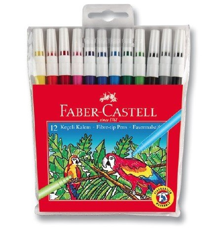 Faber-Castell Keçeli Kalem Yıkanabilir 12 Renk