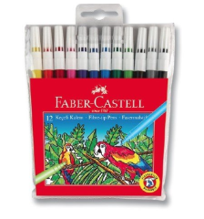Faber-Castell Keçeli Kalem Yıkanabilir 12 Renk