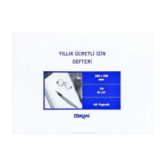 Yıllık Ücretli İzin Defteri 40 Yaprak