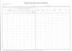 Yıllık Ücretli İzin Defteri 40 Yaprak
