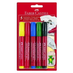 Faber-Castell Textil Marker Tişört Kalemi 5 Renk