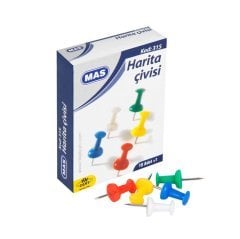 Mas 315 Renkli Harita Çivisi Silindirik