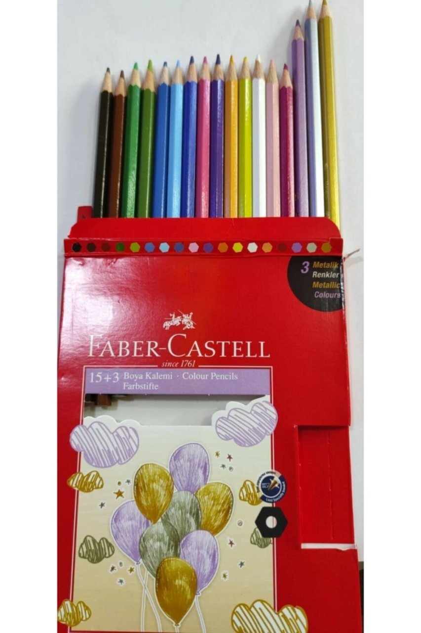 Faber Castell Boya Kalemi 15 + 3 Metalik Hediye