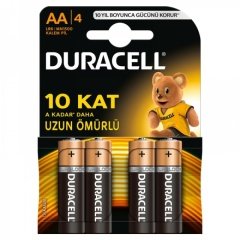 Duracell 1.5 V AA Alkalinli 4'lü Kalem Pil