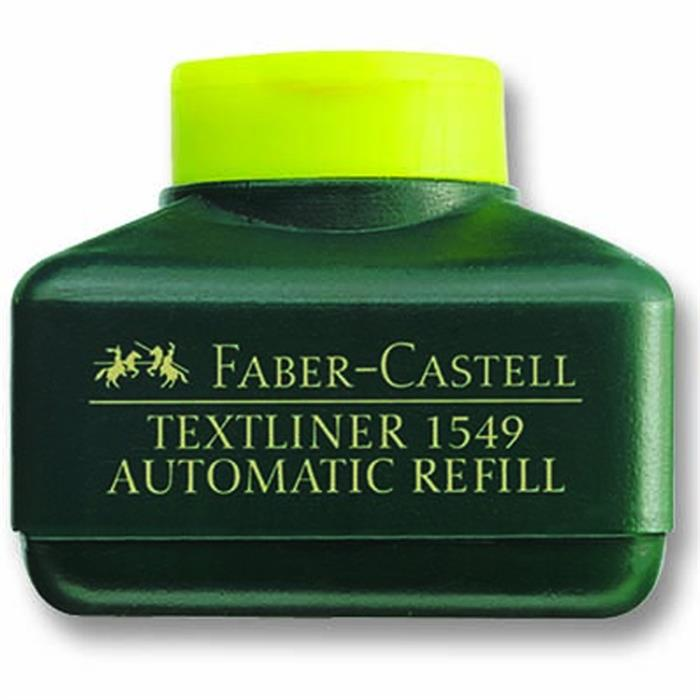 Faber-Castell Textliner 1549 Otomatik Refil Fosforlu Kalem Mürekkebi 30ml Sarı