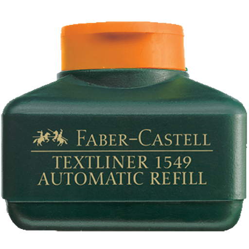 Faber-Castell Textliner 1549 Otomatik Refil Fosforlu Kalem Mürekkebi 30ml Turuncu