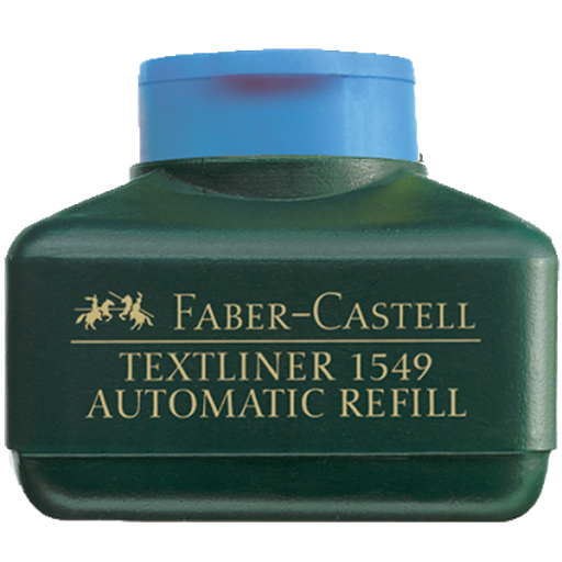 Faber-Castell Textliner 1549 Otomatik Refil Fosforlu Kalem Mürekkebi 30ml Mavi
