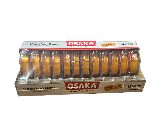Osaka Makineli Kırtasiye Bandı 12mm x 33m