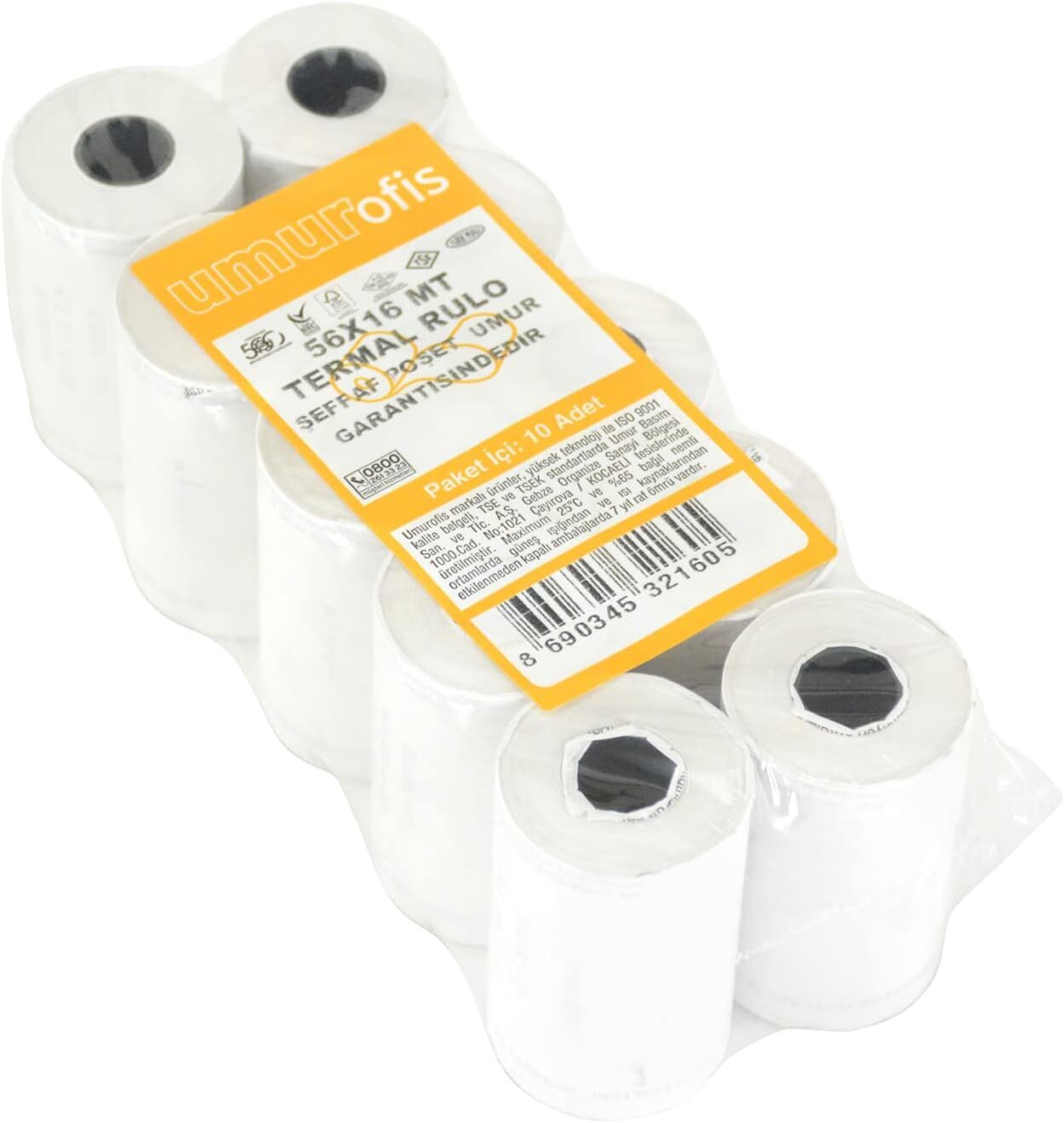 Umur 56x16 Termal Yazar Kasa Pos Rulosu
