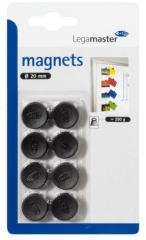 Legamaster Yazı Tahtası Mıknatısı Magnets 8'li Paket 20 mm Siyah