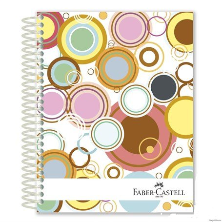 Faber-Castell Spiralli Sert Kapak A4 120 Yaprak 3+1 Daireler Defter