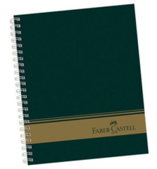 Faber-Castell Spiralli Sert Kapak A4 120 Yaprak 3+1 Yeşil Defter