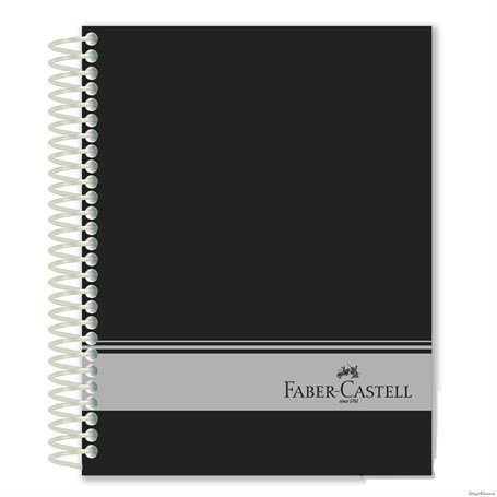 Faber-Castell Spiralli Sert Kapak A4 120 Yaprak 3+1 Siyah Defter