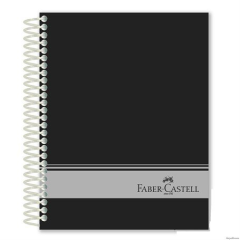 Faber-Castell Spiralli Sert Kapak A4 120 Yaprak 3+1 Siyah Defter