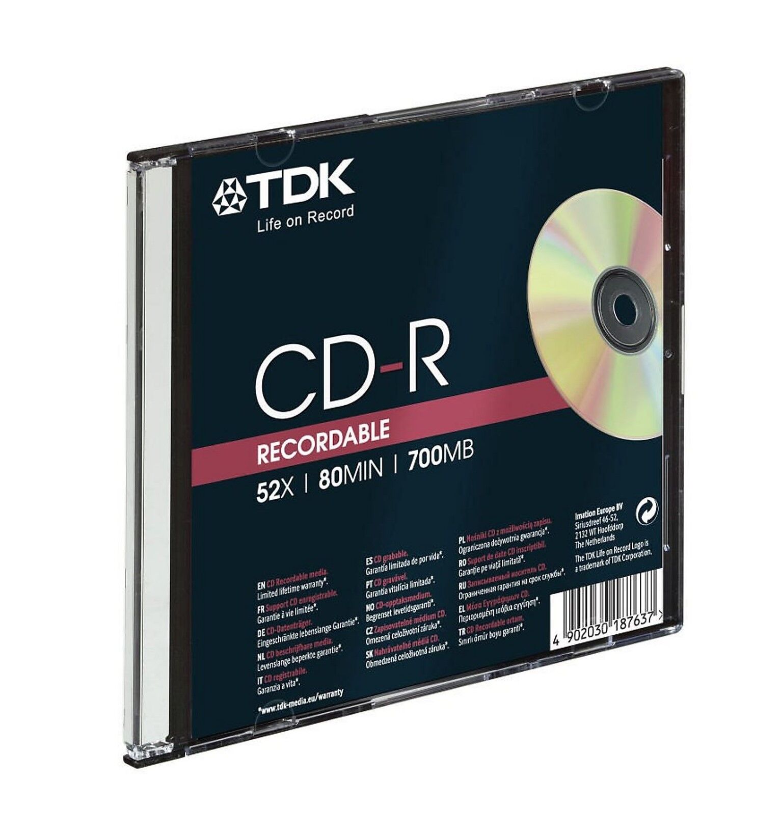TDK CD-R Recordable 80 Min 700MB 52x