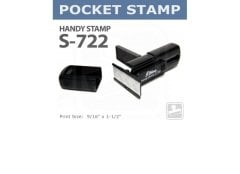Shiny Handy Stamp S-722 Cep Tipi Kaşe Siyah