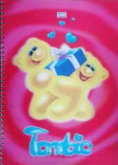 Gıpta Tombic 3D Spiralli Plastik Kapak A4 80 Yaprak Kareli Defter