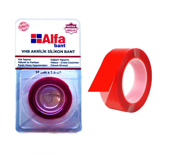 Alfa Vhb Akrilik Silikon Çift Taraflı Bant