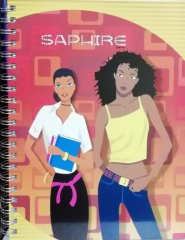 Gıpta Saphire Spiralli Sert Kapak 120 Yaprak Kareli Defter