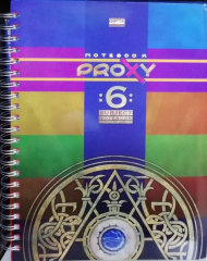 Gıpta Proxy Spiralli 6 Seperatörlü Plastik Kapak A4 180 Yaprak Kareli Defter