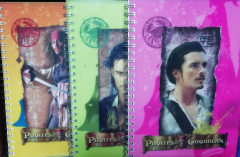 Gıpta Disney Karayip Korsanlı Spiralli 6 Seperatörlü Plastik Kapak 150 Yaprak 5+1 Defter