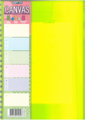 Gıpta Canvas Spiralli Plastik Kapak 6 Seperatörlü 150 Yaprak 5+1 Defter
