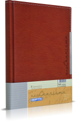 Gıpta Neo Charisma İplik Dikişli Seperatörlü Deri Kapak 160 Yaprak Çizgili Defter