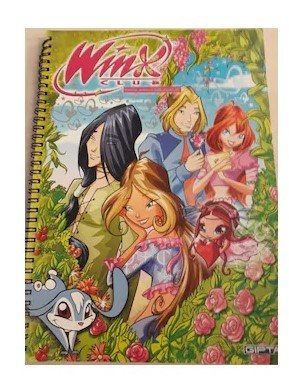 Gıpta Winx A4 80 Yaprak Kareli Kabartmalı Spiralli Defter