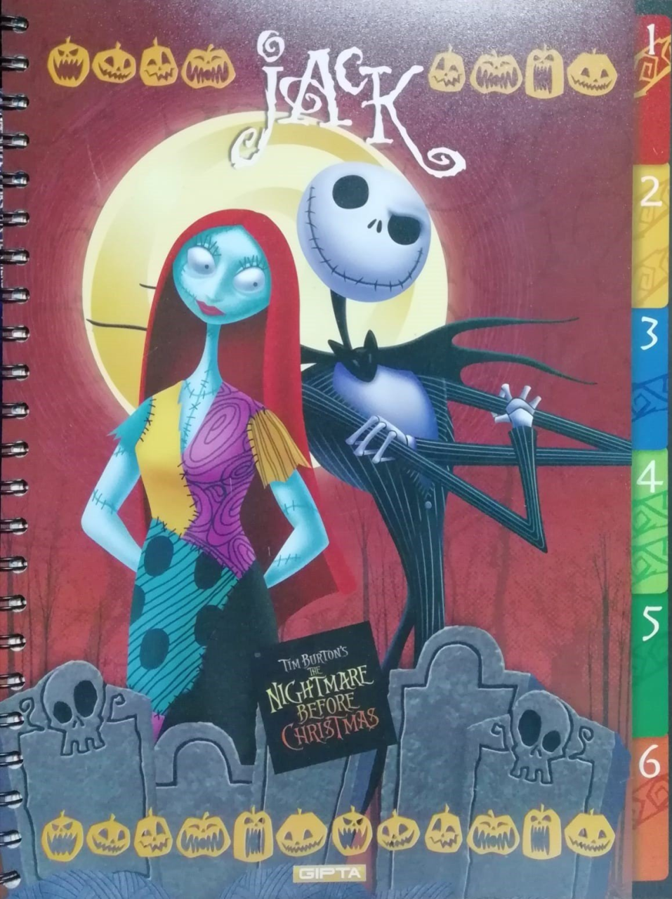Gıpta Jack Spiralli 6 Seperatörlü Plastik Kapak 150 Yaprak 5+1 Defter