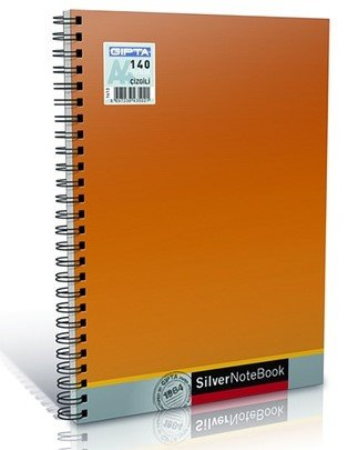 Gıpta Silver Spiralli Sert Kapak A4 140 Yaprak Kareli Defter