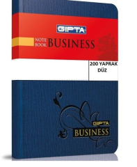 Gıpta Business İplik Dikişli Sert Kapak 200 Yaprak Düz Defter
