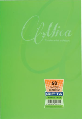 Gıpta Mica Tel Dikişli Plastik Kapak A5 60 Yaprak Çizgisiz Defter