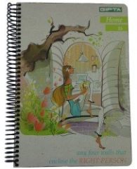 Gıpta Capital Spiralli Sert Kapak 100 Yaprak Kareli Defter 17x24