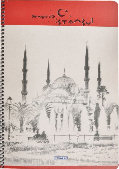Gıpta İstanbul MC Spiralli Karton Kapak A4 80 Yaprak Çizgili Defter