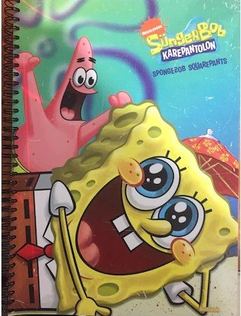 Le Color Süngerbob Spiralli Plastik Kapak 150 Yaprak 5+1 Defter