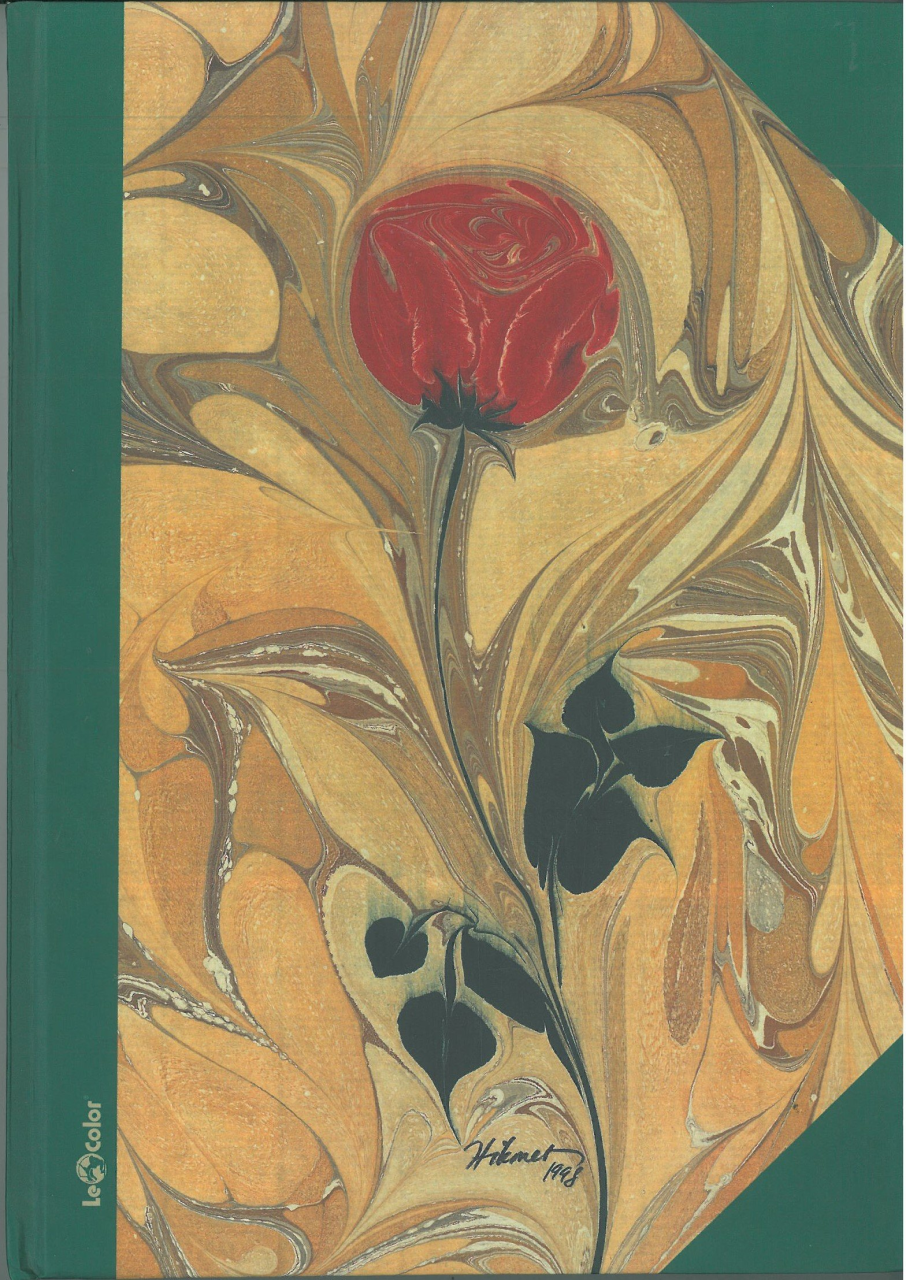 Le Color Marbled İplik Dikişli Sert Kapak 100 Yaprak Çizgili Defter