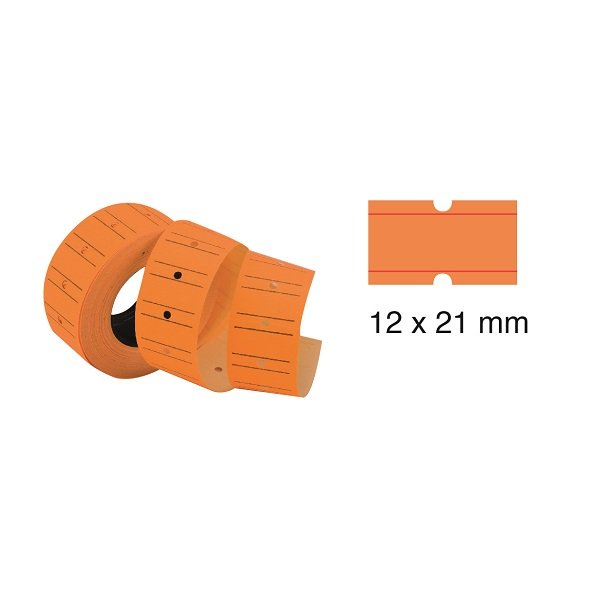 Tanex Fiyat Etiketi 12x21 mm Çizgili Floresan Turuncu