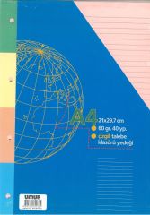 Umur Kolej Yedeği A4 Çizgili Renkli