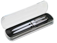 Scrikss 108 Prestige Tükenmez Kalem + Versatil Kalem Seti ( Beyaz Kristal Kutu )