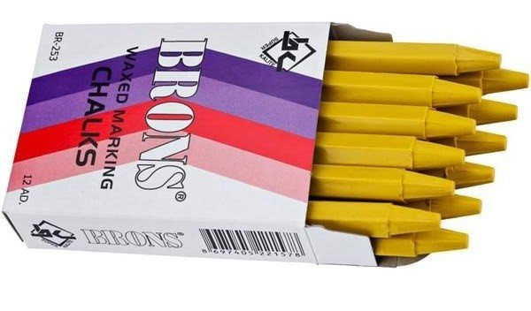 Brons Yağlı Tebeşir  12'li Sarı