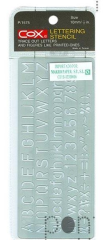 Cox Lettering Stencil Yazı Şablonu 10 mm