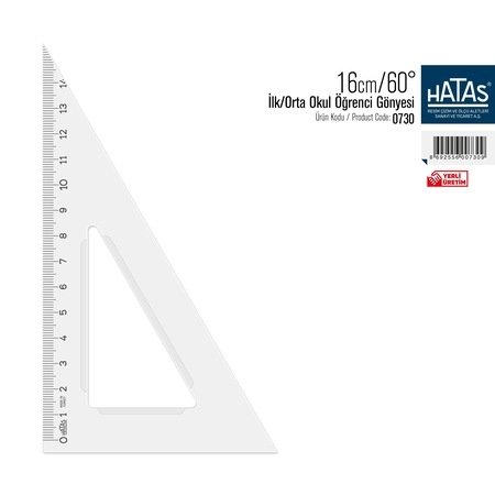 Hatas İlk Orta Okul Öğrenci Gönyesi 16cm/60