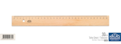 Hatas Tahta Cetvel Takviyesiz 30cm Kod:035