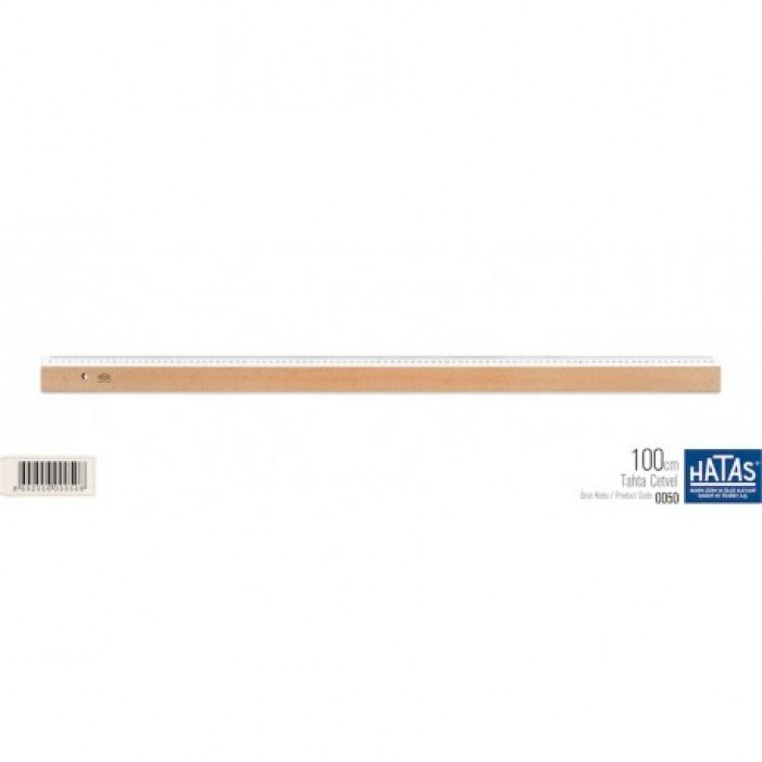 Hatas Tahta Cetvel Beyaz Laklı 100 cm