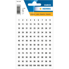 Herma Sticker 1-540 Sayı Poşet Etiket 8mm