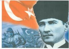 Atatürk Fotoğraflı Kartpostal